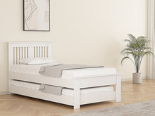 Load image into Gallery viewer, Hendre Wooden Guest/Day Bed - White and Oak, White and Oak, - Laminated- Available in 3Ft Single
