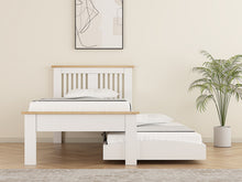 Load image into Gallery viewer, Hendre Wooden Guest/Day Bed - White and Oak, White and Oak, - Laminated- Available in 3Ft Single
