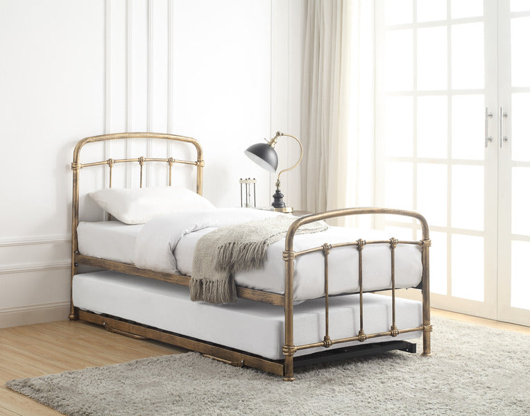 Classic Mostyn Metal Day/Guest Bed - Single 3Ft- Available in SBlack or Antique Bronze