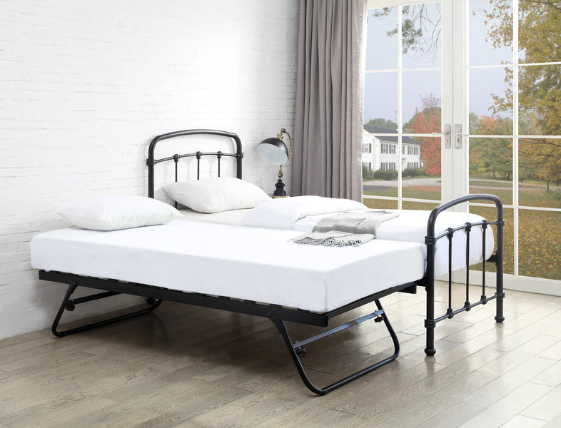 Classic Mostyn Metal Day/Guest Bed - Single 3Ft- Available in SBlack or Antique Bronze