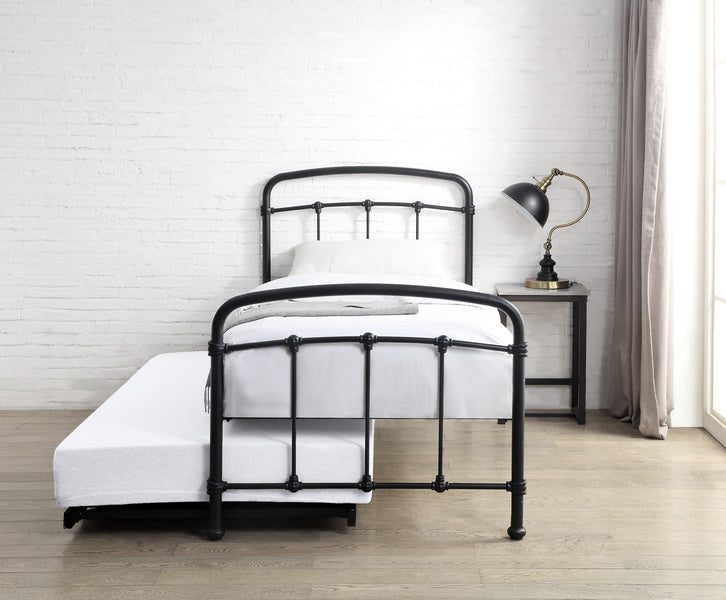 Classic Mostyn Metal Day/Guest Bed - Single 3Ft- Available in SBlack or Antique Bronze