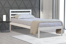 Load image into Gallery viewer, Simplistic Maxwell Wooden Bed - White or Oak Colour Options - Available in Single or Double
