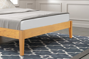 Whelston Wooden Bed - Herringbone Oak - Available in Double 4'6FT or KingSize 5Ft