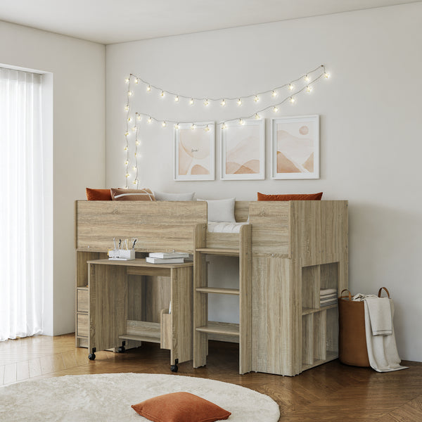 Majestic Marley Mid Sleeper - Available in Grey, White or Sonoma Oak
