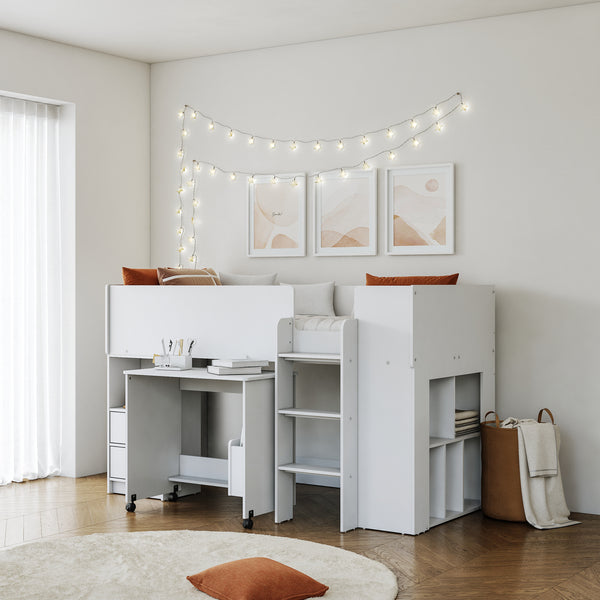 Majestic Marley Mid Sleeper - Available in Grey, White or Sonoma Oak