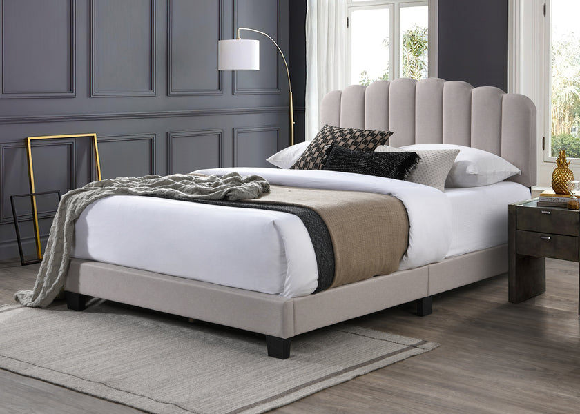 Modern Hope Shell Bed - Grey or Pebble Colour Option - Available in Small Double, Double and Kingsize