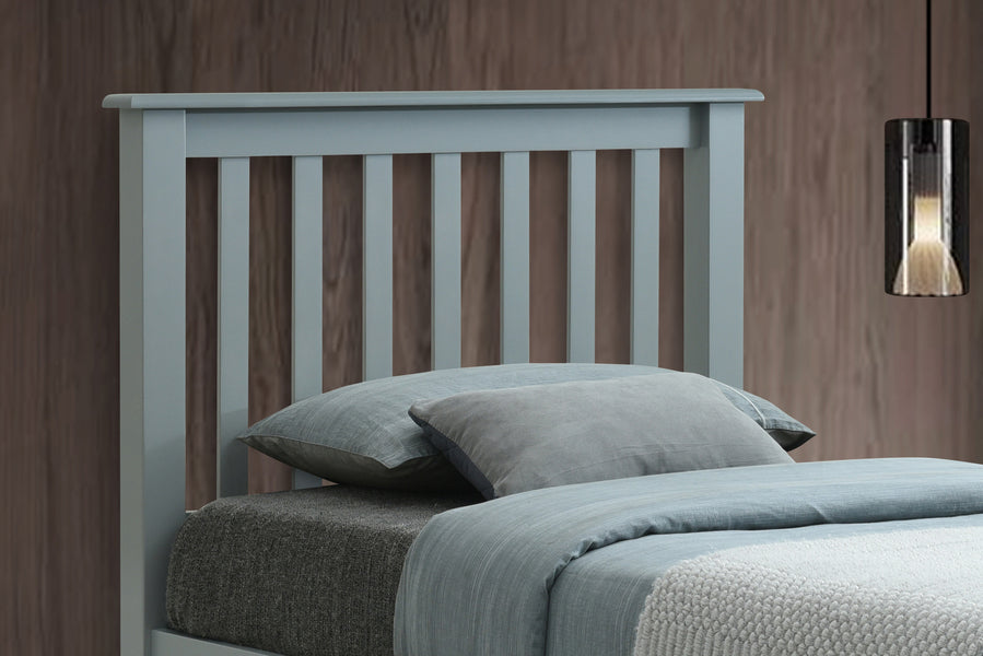 Classic Rossett Grey Wooden Bed - Available in Single, Double or Kingsizes