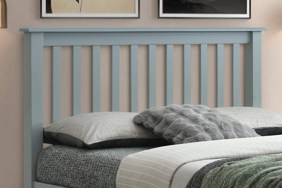 Classic Rossett Grey Wooden Bed - Available in Single, Double or Kingsizes