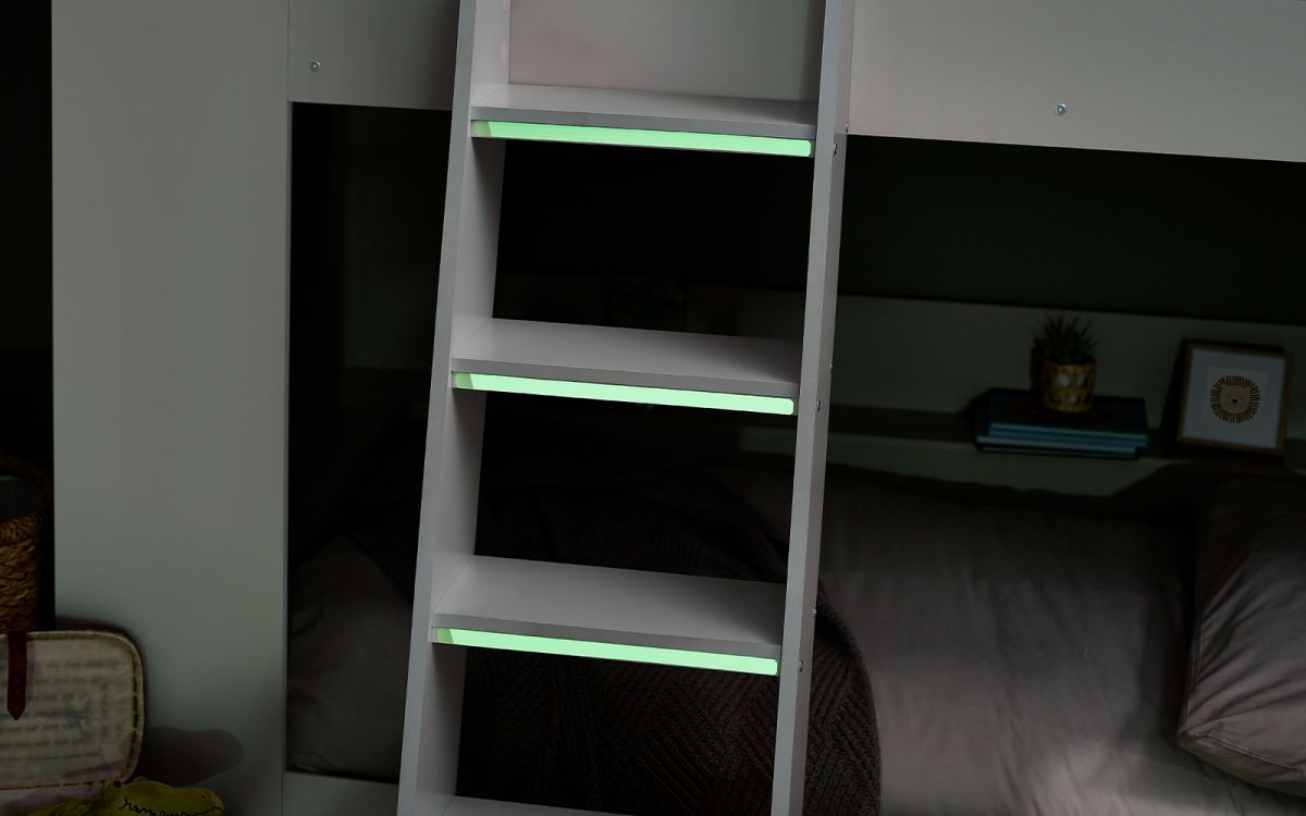 Kids Pars Bunk Bed - Available in Taupe & White or All White