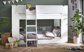 Kids Pars Bunk Bed - Available in Taupe & White or All White