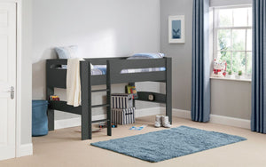 Kids Pluto Midsleeper - Available in White Stone White, Dove Grey or Anthracite  - Mattress & Tent Option