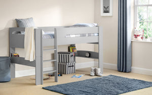 Kids Pluto Midsleeper - Available in White Stone White, Dove Grey or Anthracite  - Mattress & Tent Option