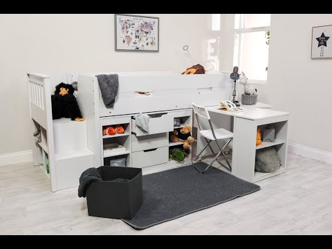 Charlie Mid Sleeper Cabin Bed - White