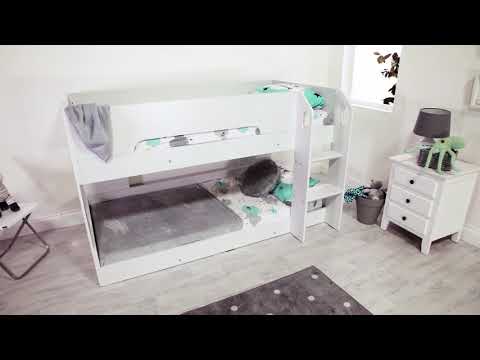 Mystic Low Bunk Bed - Available in White or Green
