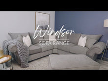 Load and play video in Gallery viewer, Windsor Fullback Sofa - Stone or Grey - Available in a Large Corner, LHF/RHF Corner, 4, 3, 2 Seaters &amp; Arm Chair
