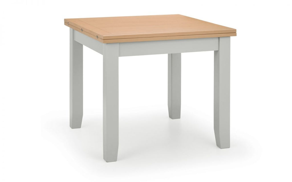 Richmond Flip-top Dining Table - Elephant Grey - 90cm D x 90 (+90) cm W x 78cm H