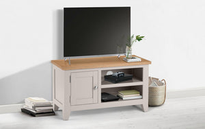 Richmond TV Unit - Elephant Grey - 40cm D x 90cm W x 50cm H