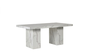 Rome Dining Table Marble Effect - Black or White - Chair Option Available