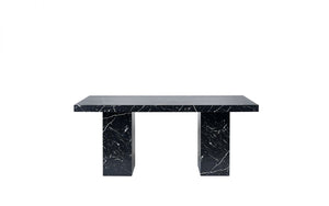 Rome Dining Table Marble Effect - Black or White - Chair Option Available