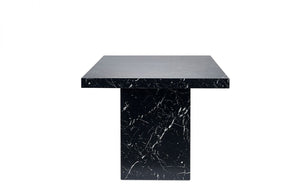 Rome Dining Table Marble Effect - Black or White - Chair Option Available