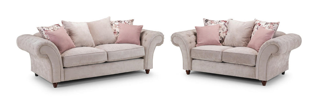 Roma Chestefield Beige Sofa - Available Corner, 3,2 & Armchair