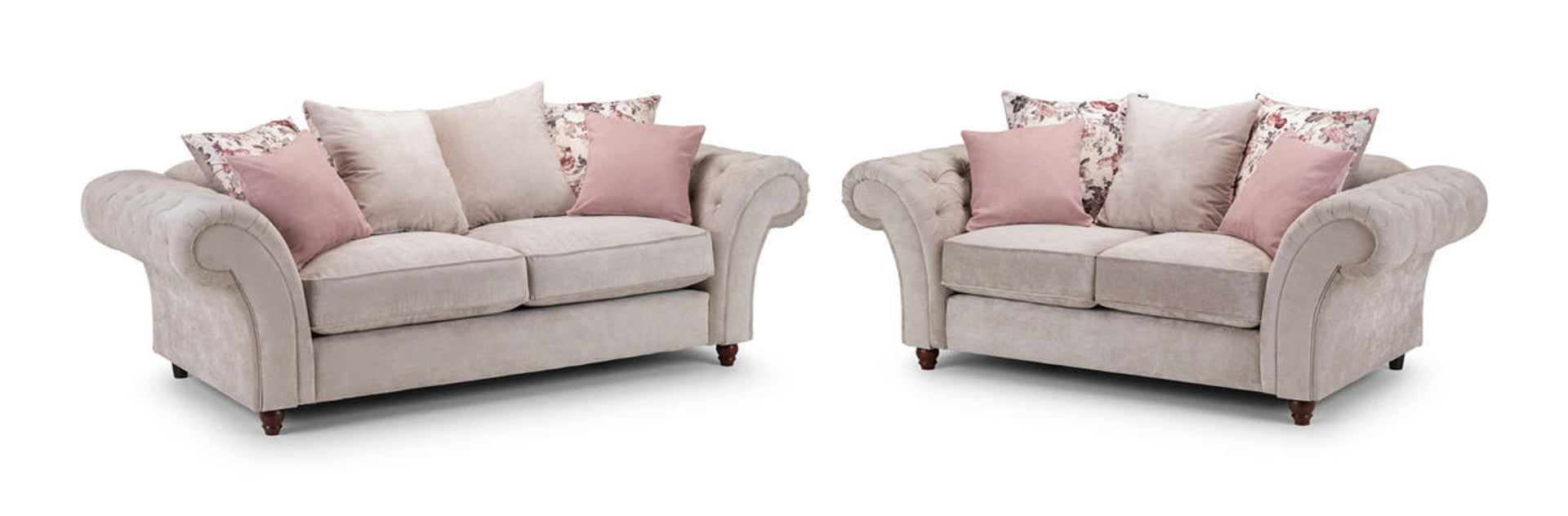 Roma Chestefield Beige Sofa - Available Corner, 3,2 & Armchair