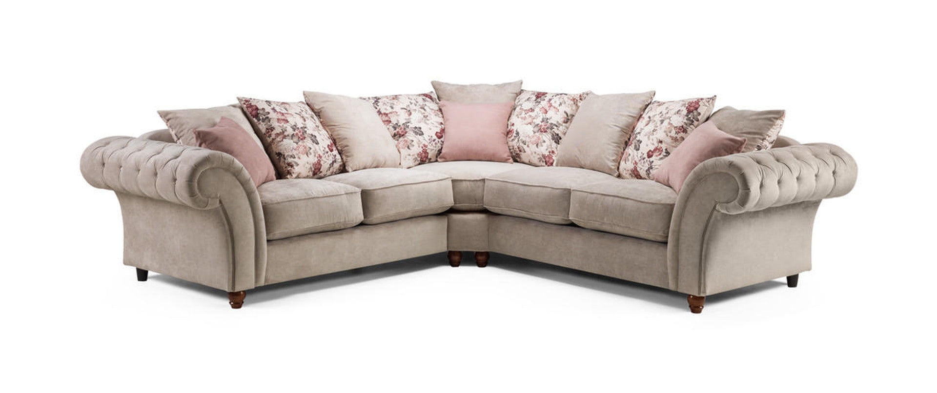 Roma Chestefield Beige Sofa - Available Corner, 3,2 & Armchair