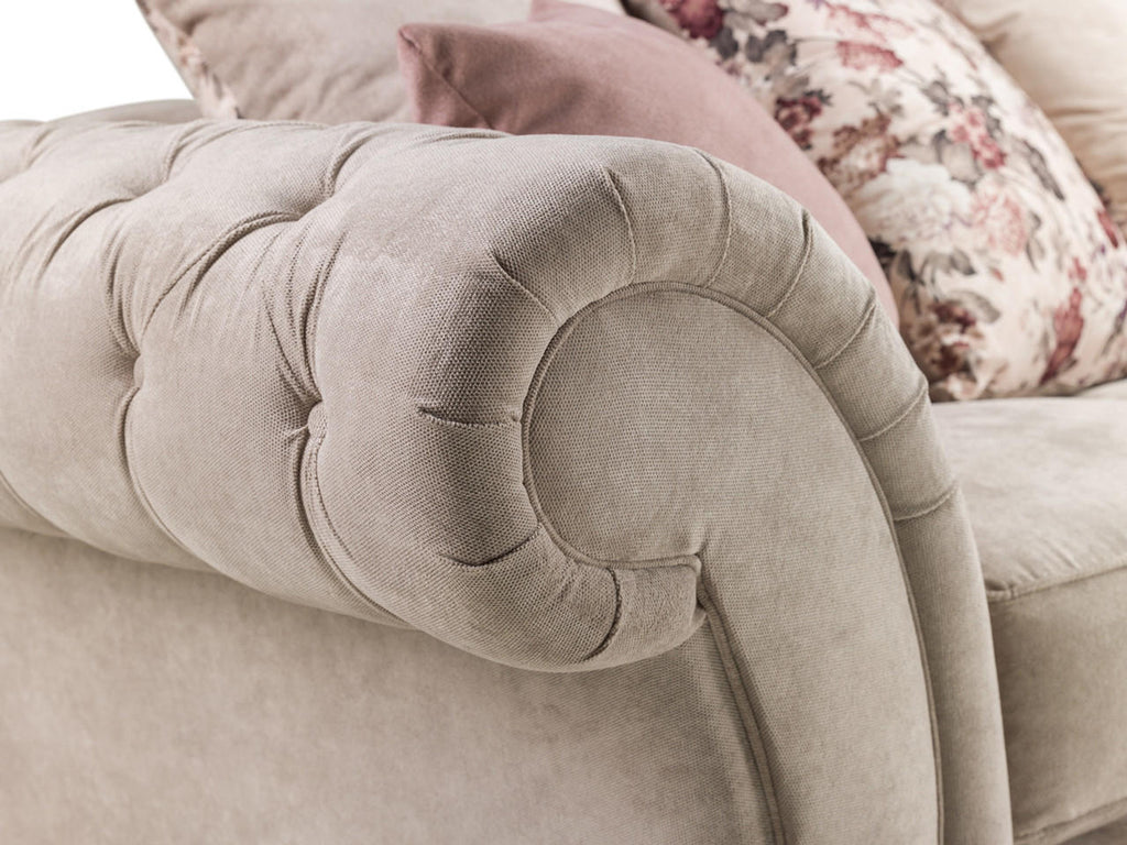 Roma Chestefield Beige Sofa - Available Corner, 3,2 & Armchair