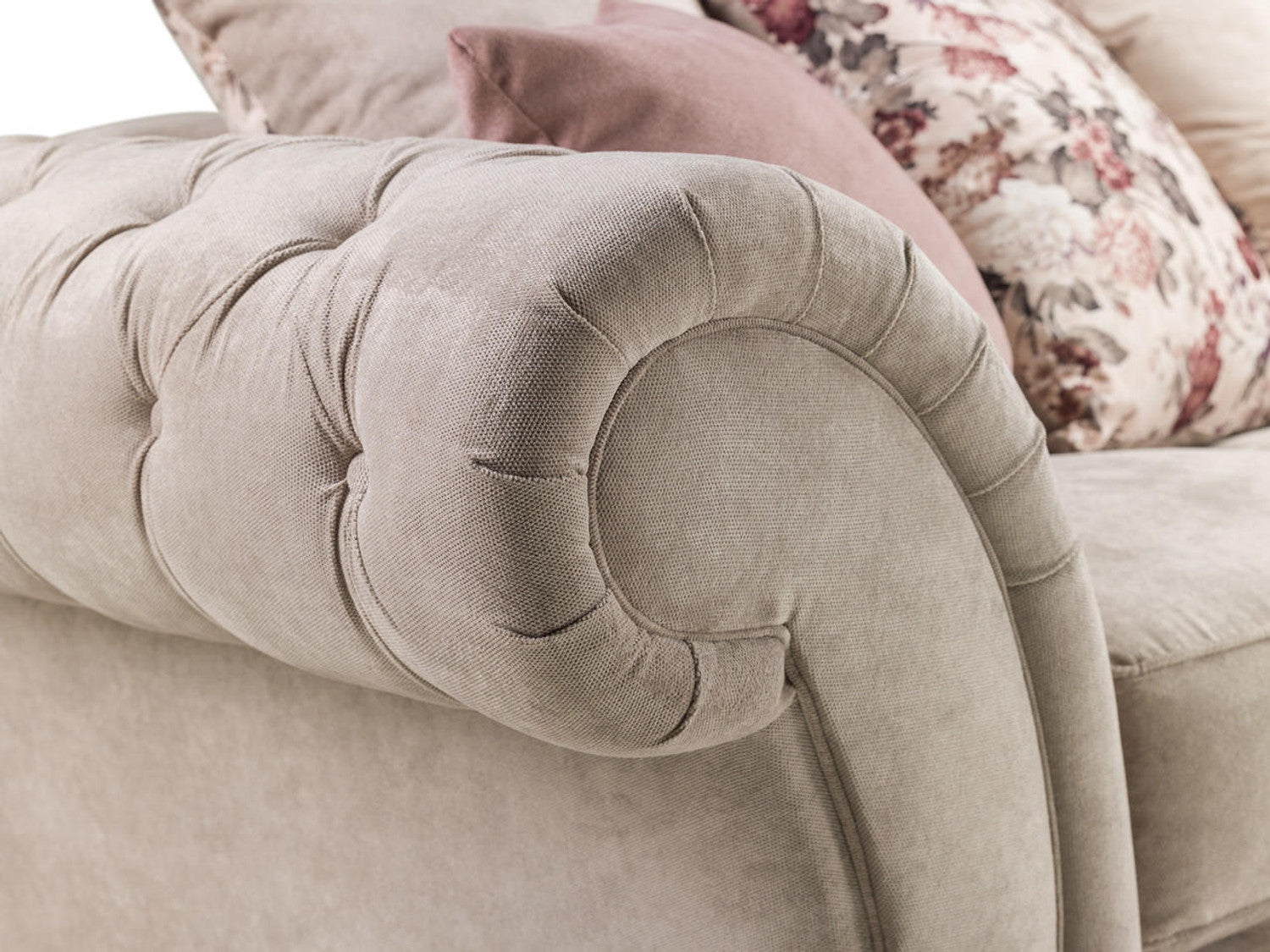 Roma Chestefield Beige Sofa - Available Corner, 3,2 & Armchair