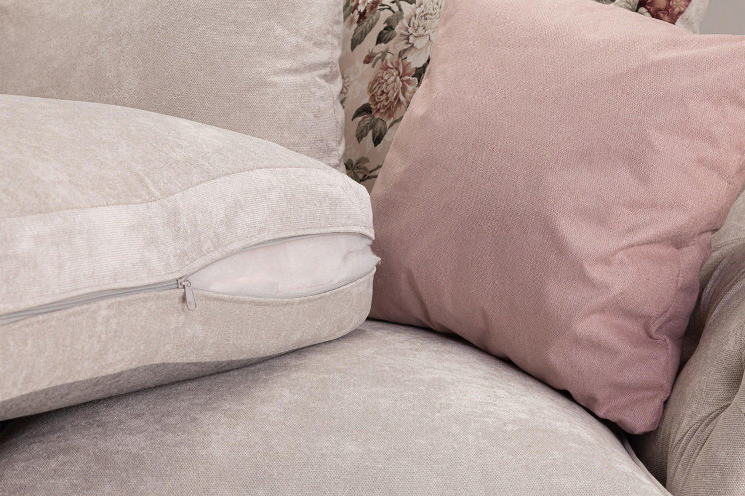 Roma Chestefield Beige Sofa - Available Corner, 3,2 & Armchair