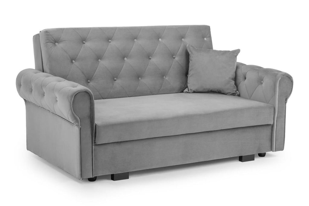 Rosalind SofaBed - Colours Plush Blue, Plush Grey or Plush Green - Available in 3 & 2 Seater