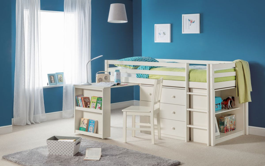 Kids Roxy Sleepstation - Low Sleeper - Available in Stone White Or Dove Grey - Mattress Option