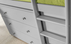 Kids Roxy Sleepstation - Low Sleeper - Available in Stone White Or Dove Grey - Mattress Option