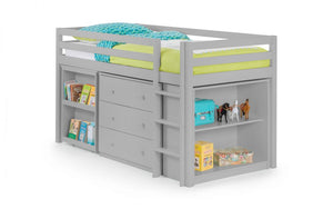 Kids Roxy Sleepstation - Low Sleeper - Available in Stone White Or Dove Grey - Mattress Option