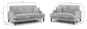 Rupert Beige Sofa - Available Corner, 4, 3,2 Seaters & Armchair