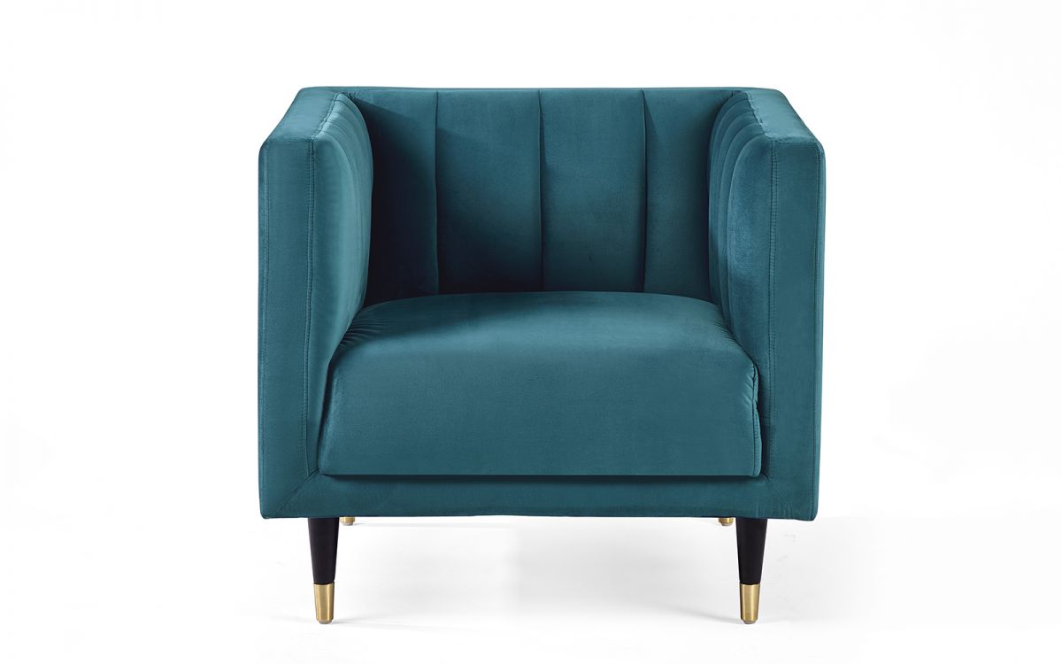 Stylish Salma Sofa Scalloped Back - Teal or Grey Options - Available in 3, 2 Seater & Arm Chair