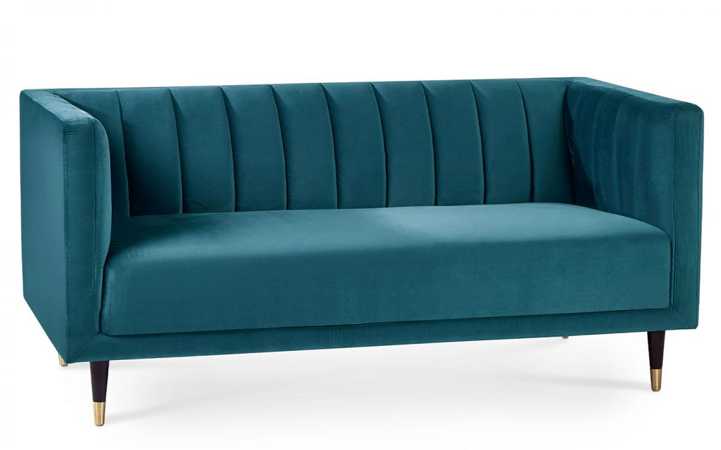 Stylish Salma Sofa Scalloped Back - Teal or Grey Options - Available in 3, 2 Seater & Arm Chair