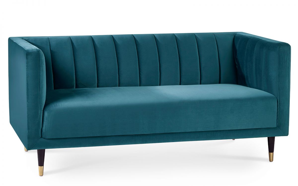 Stylish Salma Sofa Scalloped Back - Teal or Grey Options - Available in 3, 2 Seater & Arm Chair