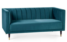Load image into Gallery viewer, Stylish Salma Sofa Scalloped Back - Teal or Grey Options - Available in 3, 2 Seater &amp; Arm Chair
