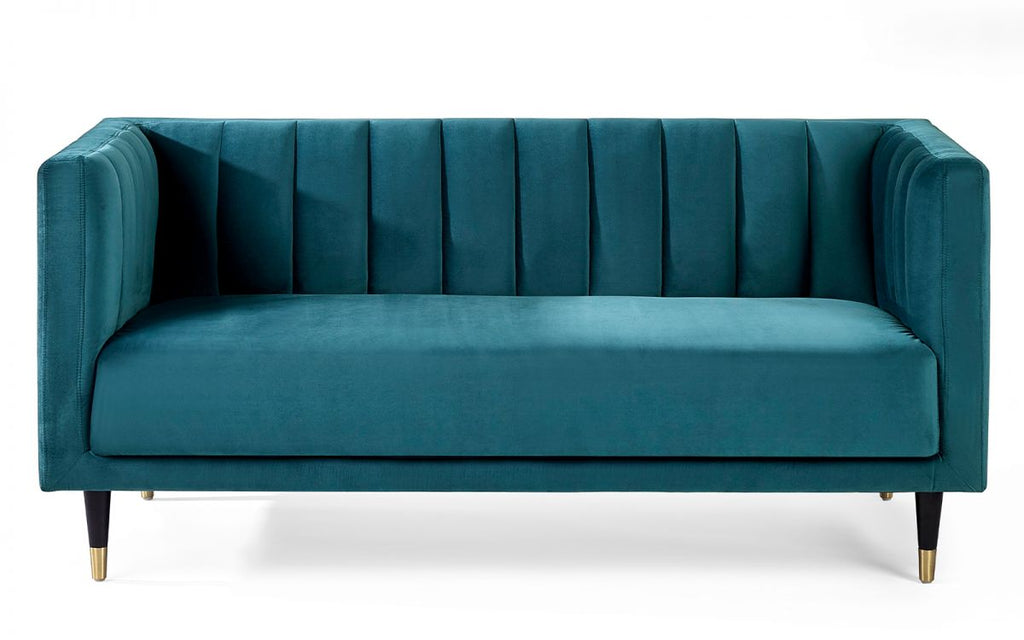 Stylish Salma Sofa Scalloped Back - Teal or Grey Options - Available in 3, 2 Seater & Arm Chair