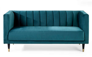 Stylish Salma Sofa Scalloped Back - Teal or Grey Options - Available in 3, 2 Seater & Arm Chair