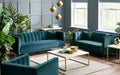 Stylish Salma Sofa Scalloped Back - Teal or Grey Options - Available in 3, 2 Seater & Arm Chair