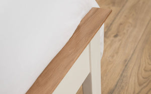 Salerno 2-Tone Bedroom Range - 4 Drawer Chest and 1 Drawer Bedside Ivory & Oak