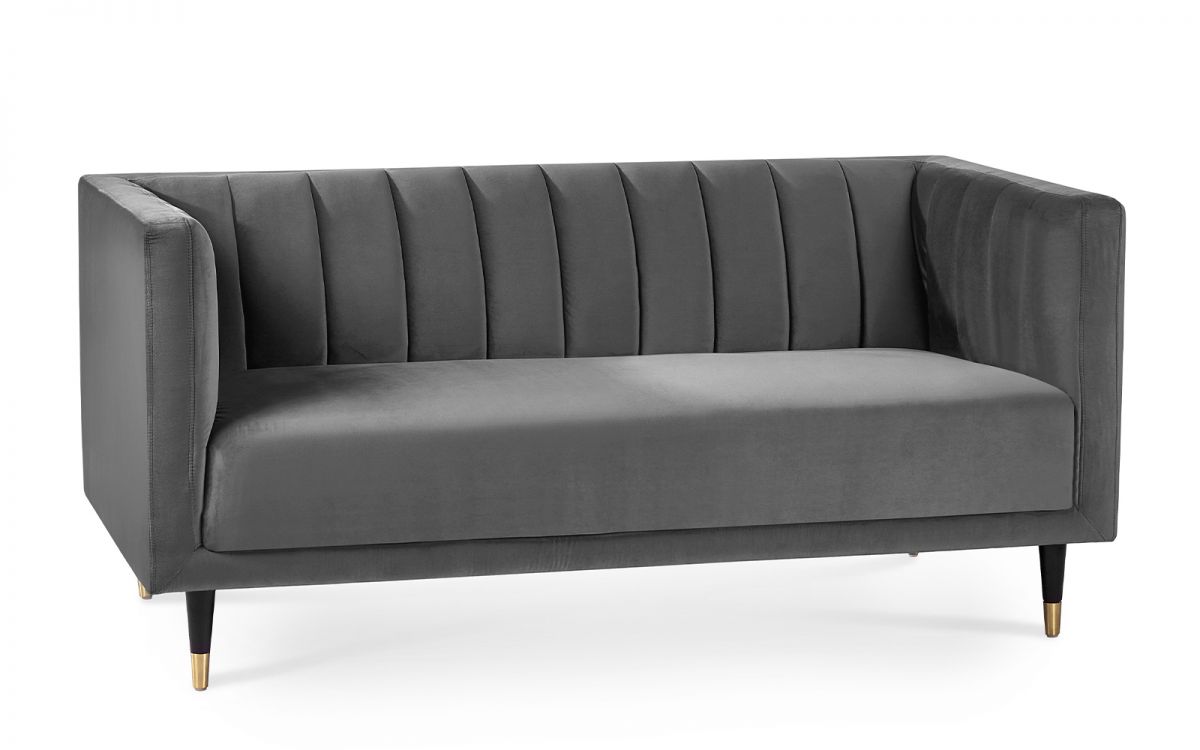 Stylish Salma Sofa Scalloped Back - Teal or Grey Options - Available in 3, 2 Seater & Arm Chair
