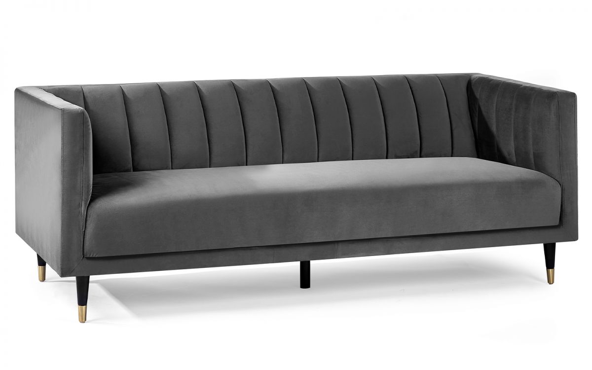 Stylish Salma Sofa Scalloped Back - Teal or Grey Options - Available in 3, 2 Seater & Arm Chair
