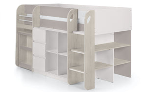 Kids Saturn Midsleeper - Available in White & Charcoal or Taupe - Mattress Option