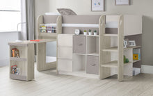 Load image into Gallery viewer, Kids Saturn Midsleeper - Available in White &amp; Charcoal or Taupe - Mattress Option
