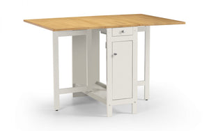 Savoy dining Set (Drop Leaf Table & x4 Chairs) - Colour Options: White Natural, Light Grey, Light Oak or Black