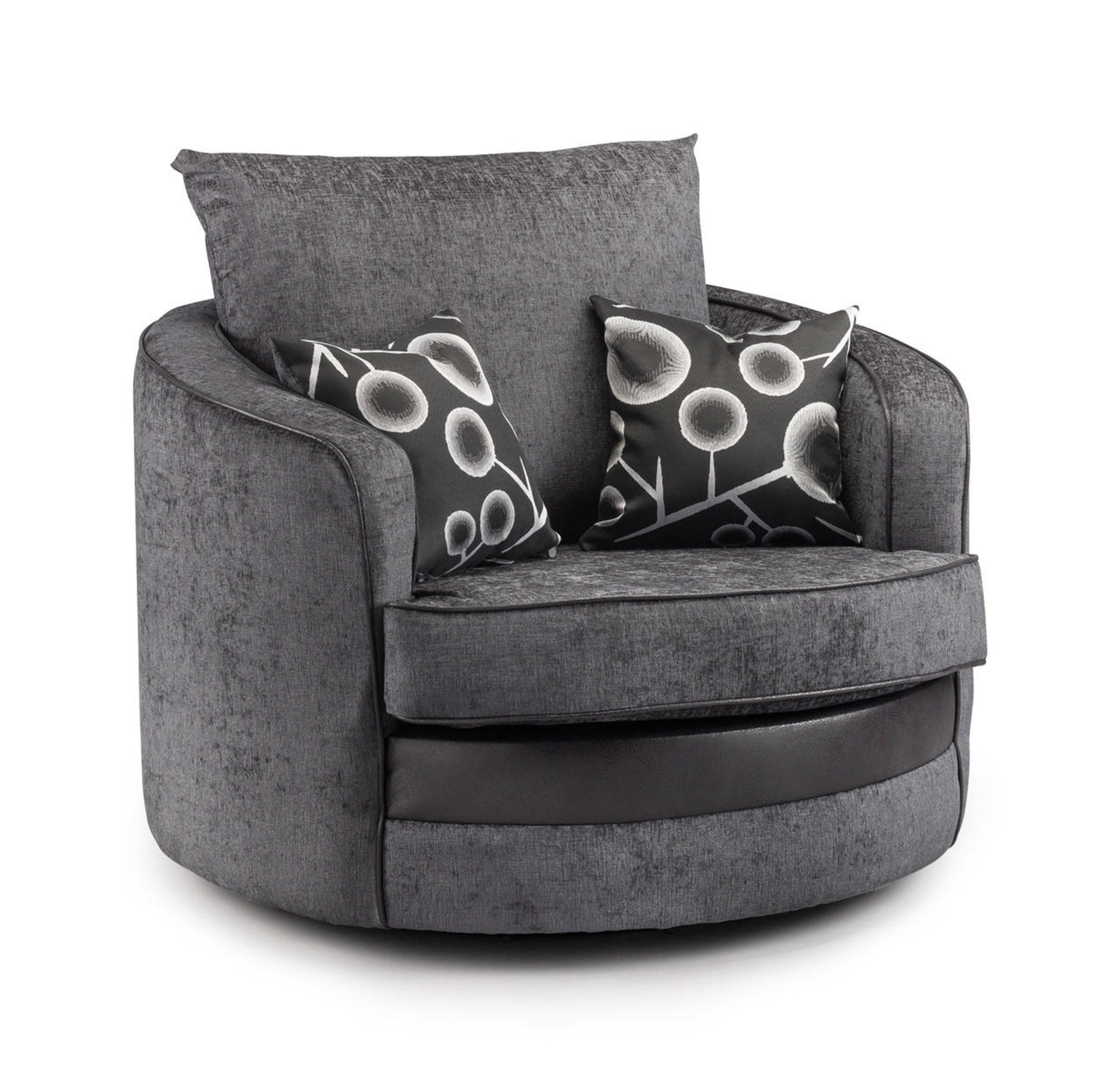 Shannon Black/Grey Sofa - Available Corner, 3 Seater, 2 Seater, Swivel Chair & Armchair