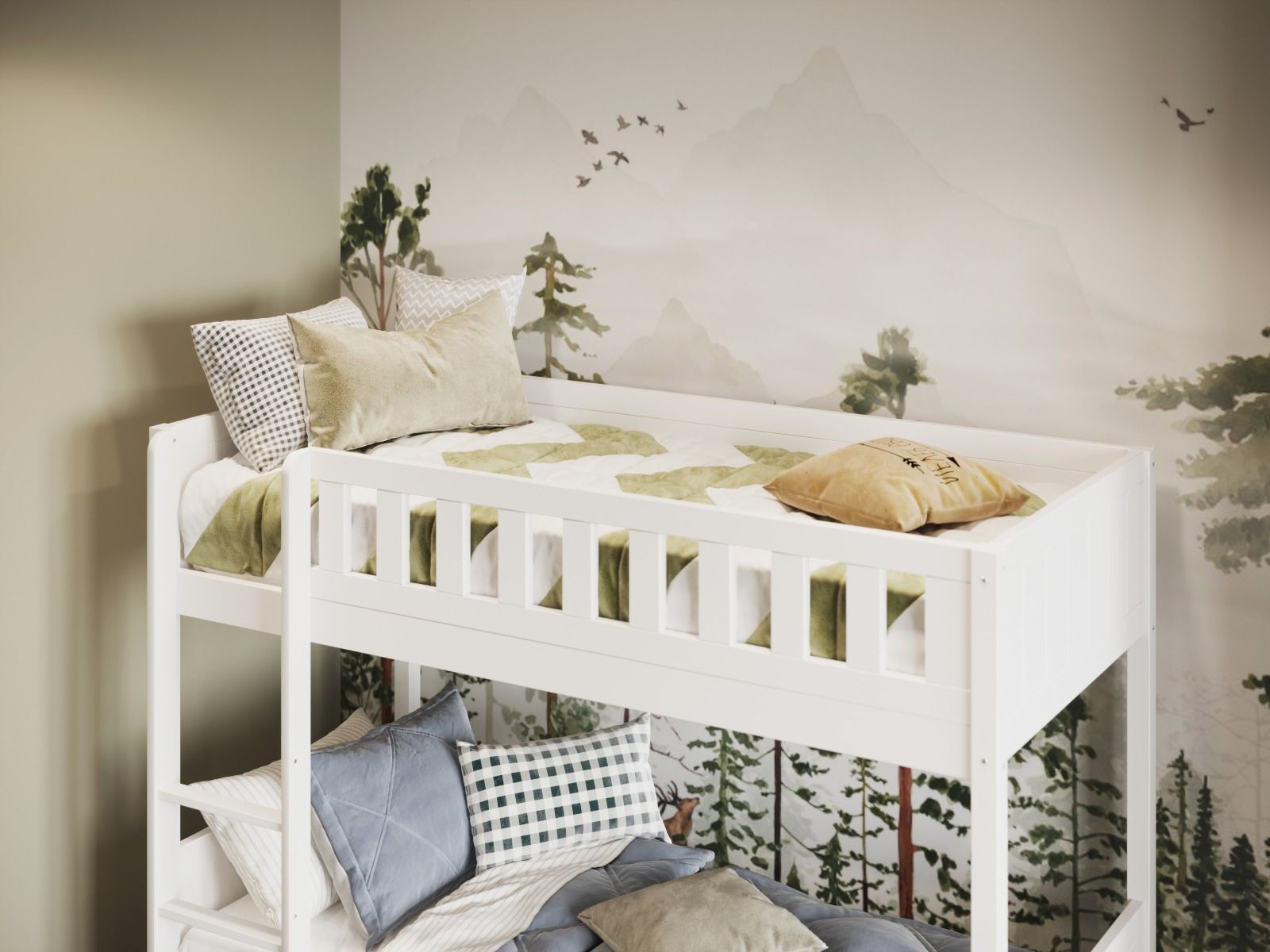 Bea Shorty Wooden Bunk Bed with Optional Trundle